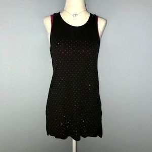 Gold Studded High Low Sleeveless Top